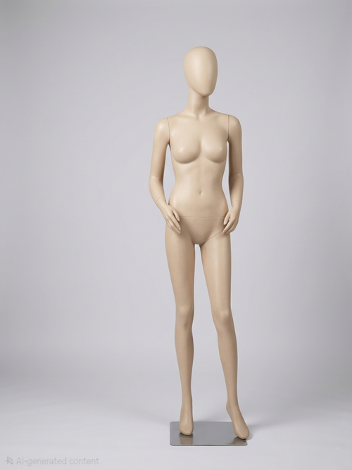 Connec Skin-Tone Female Mannequin (Standing — Abstract Head)