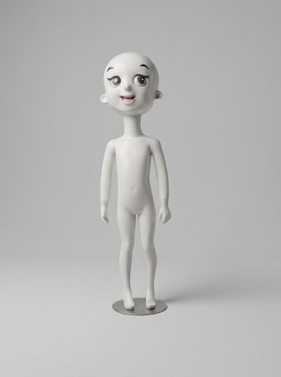 Connec Glossy White Kids Mannequin (Cartoon Style — Ages 4–6)
