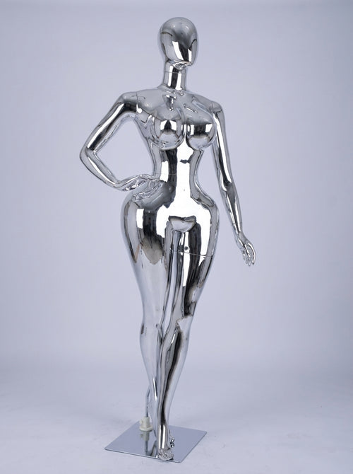 Connec Haute-Couture Silver Chrome Female Mannequin (Standing)