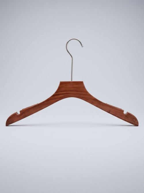 Premium Wooden-Look Plastic Hangers (12pcs)