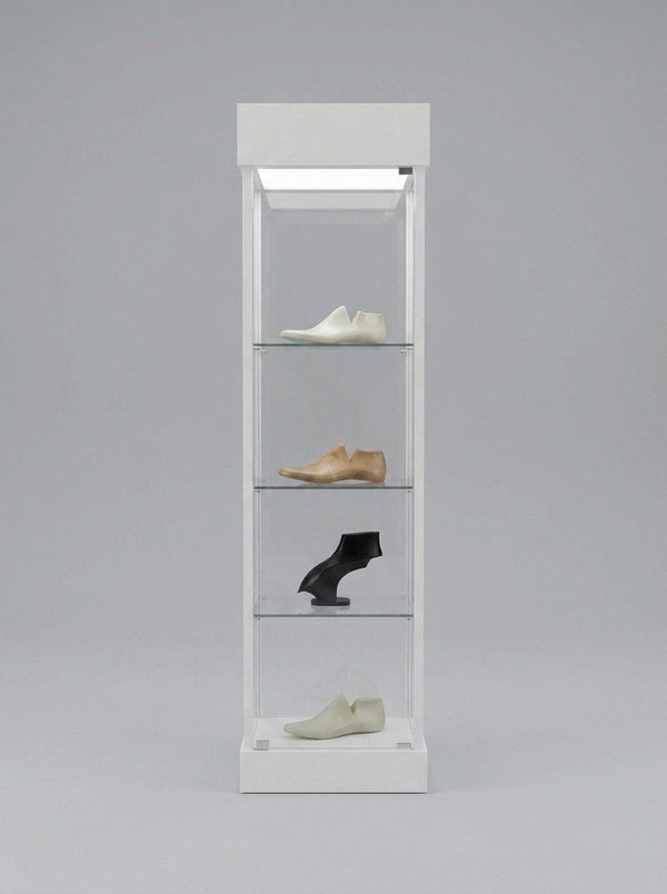 Premium White Glass Display Showcase