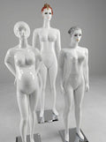 Female Glossy White Full-Body Fashion Mannequins