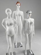 Female Glossy White Full-Body Fashion Mannequins