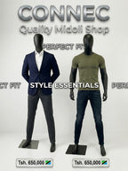 Connec Matte Black Male Mannequin (Hands Behind Back — Style B)
