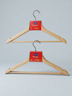 Premium Wooden Garment Hangers — Pack of 12 | Full Box of 120