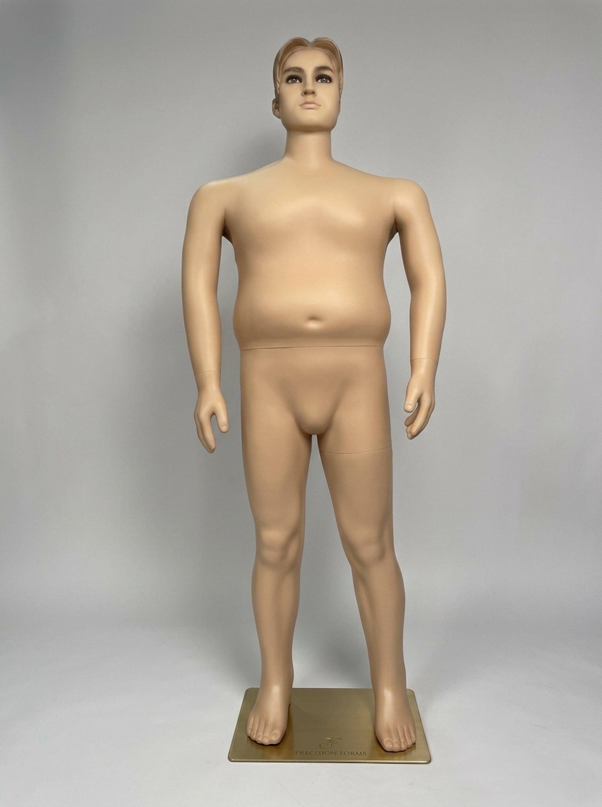 Male Plus-Size Realistic Full-Body Mannequin (Size: Large / Extra-Large)