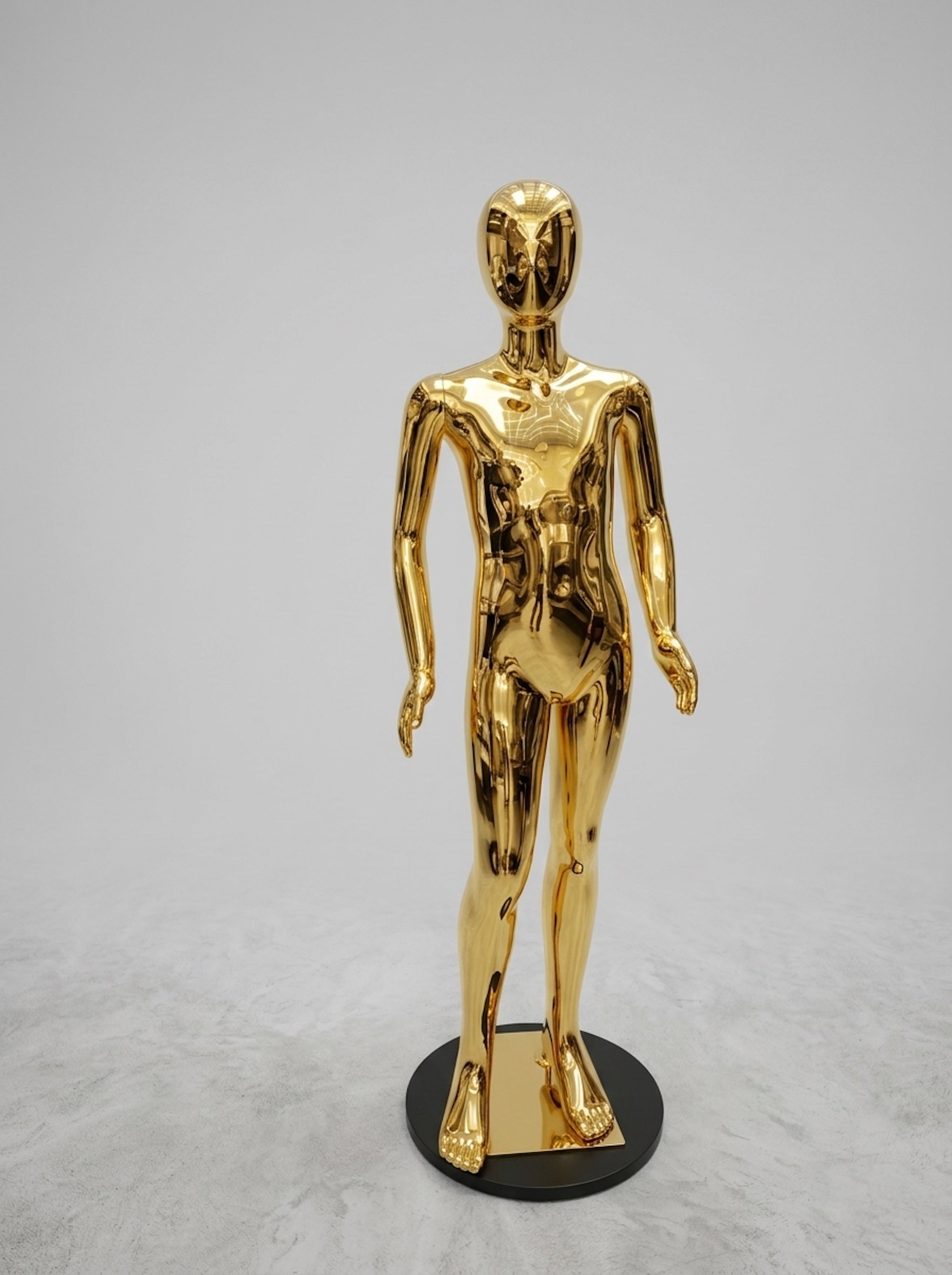 Kids Gold Chrome Full-Body Mannequin (Size: Ages 8-10 Years)