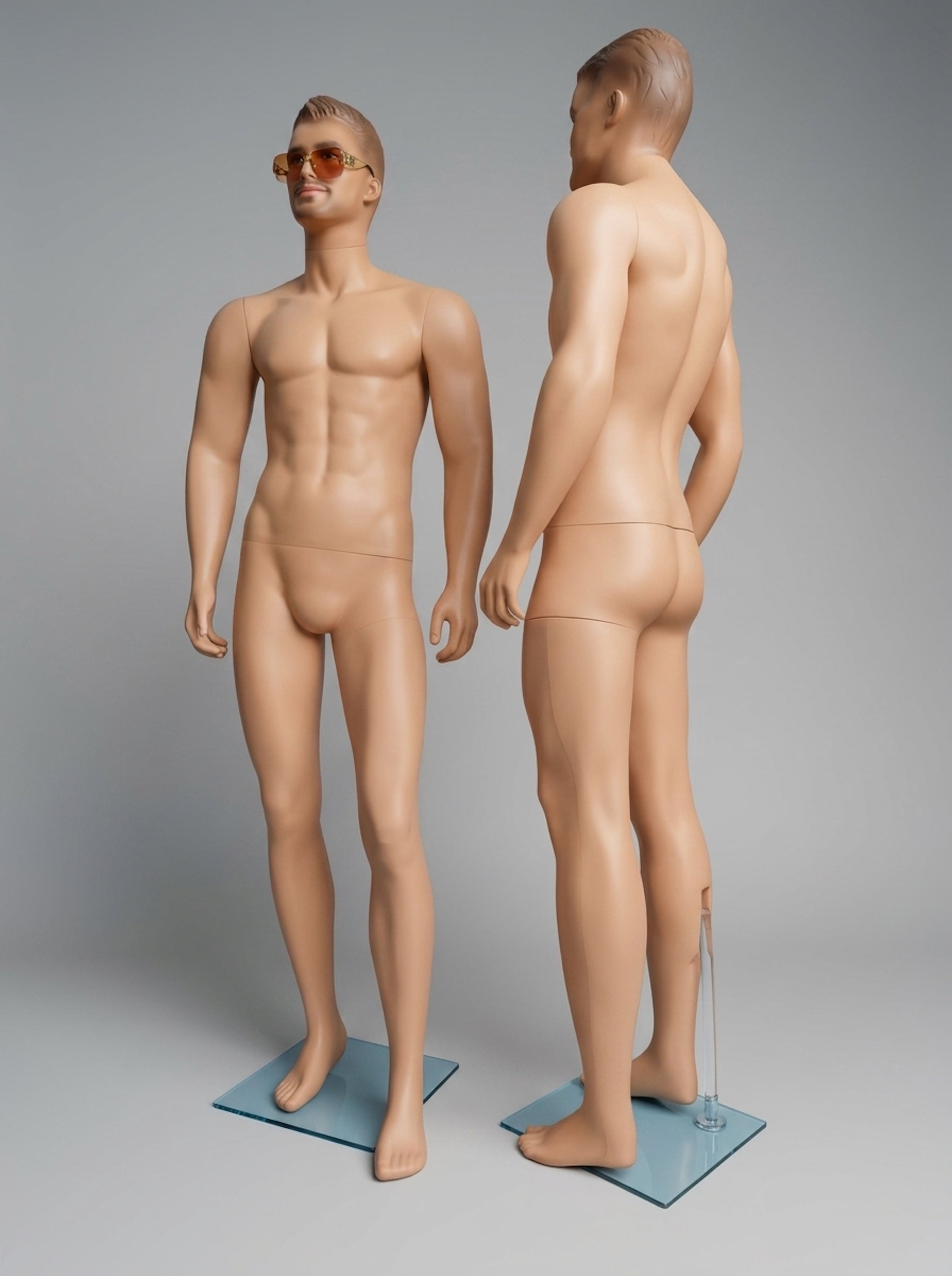 Male Realistic Standing Mannequin (Size: Athletic / Medium)