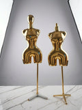 Female Gold Chrome Hourglass Torso Mannequin (Size: Curvy Fit / Medium)
