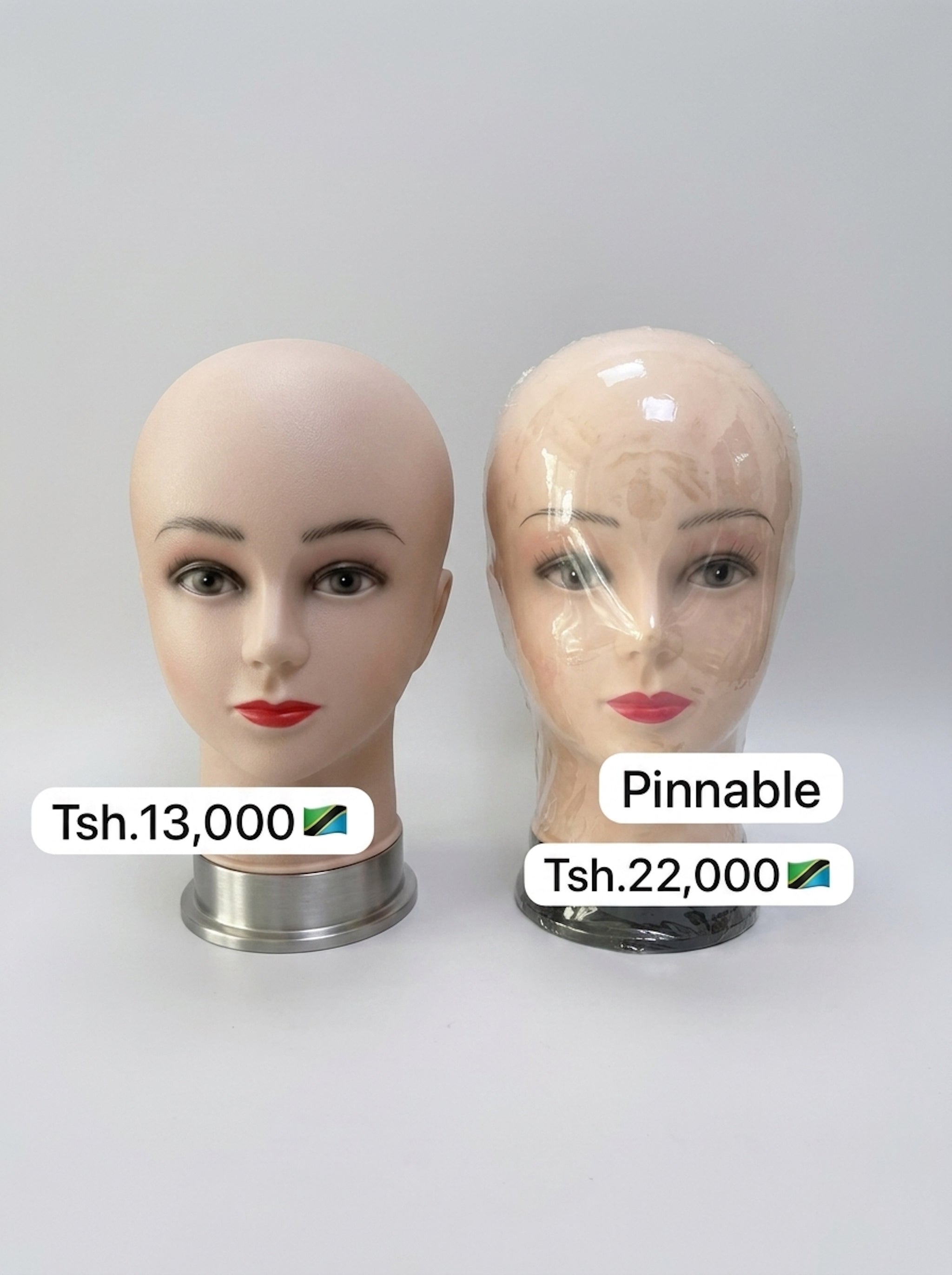 Female Realistic Tabletop Wig and Makeup Practice Mannequin Heads