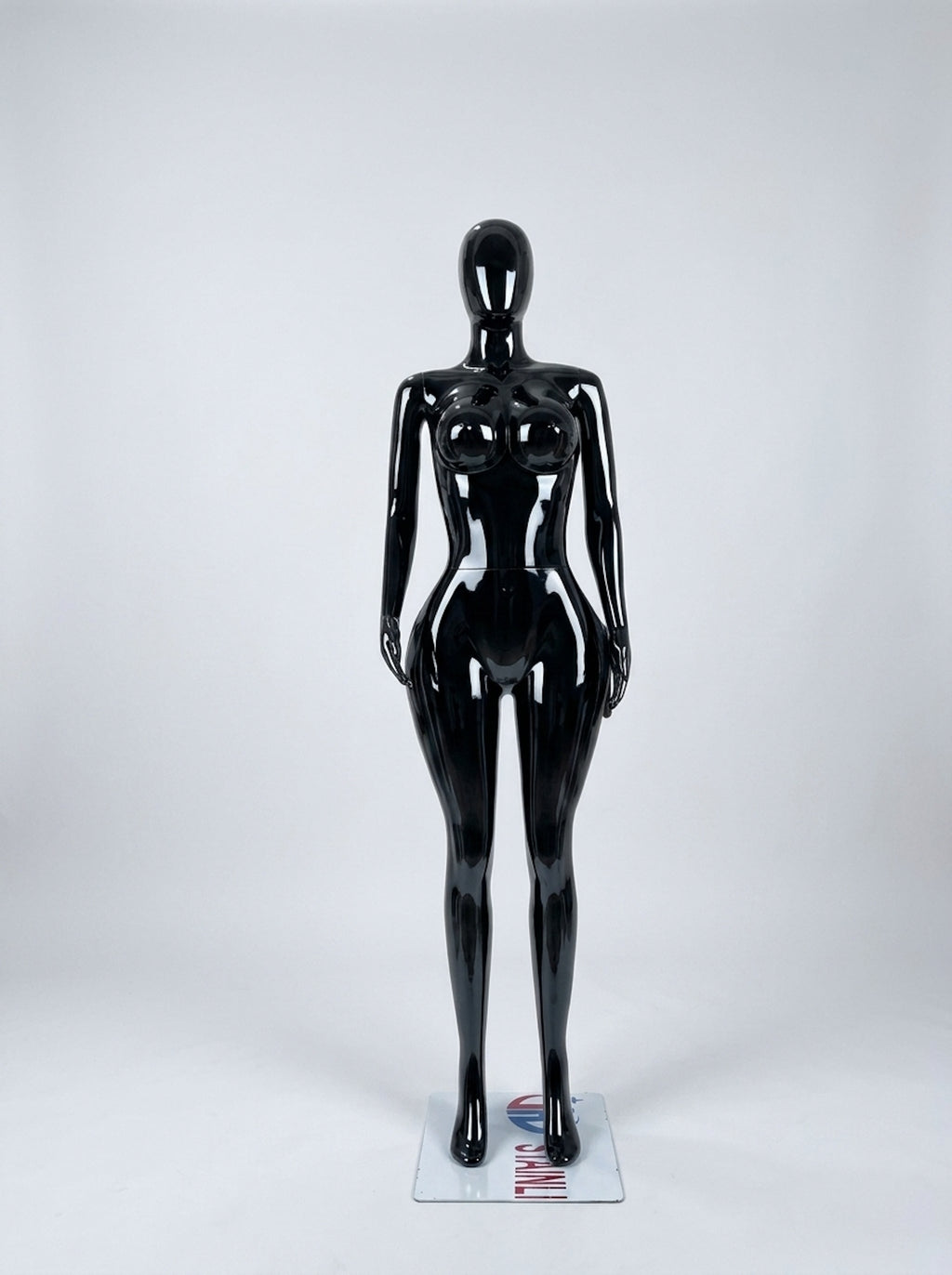 BBL glossy black female mannequin — full body, sold per piece