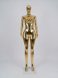 Female Gold Chrome Full-Body Fashion Mannequin