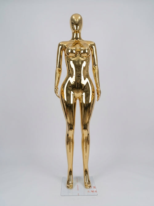 Connec Gold Chrome Female Mannequin (Full Body — Standing)