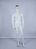 High-Gloss White Male Fashion Mannequin Athletic Build