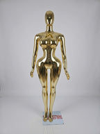 Connec Haute-Couture Gold Chrome Female Mannequin (Hourglass — Shiny Gold Finish)