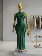 Connec Haute-Couture Gold Chrome Female Mannequin (Hourglass — Shiny Gold Finish)