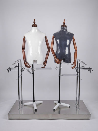 Articulated Wood Arm Torso Display Form (With Stand)