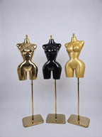 Hourglass Female Torso Mannequin with Adjustable Gold Stand (Luxury Edition)