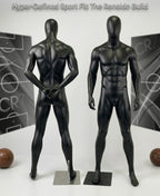 Connec Matte Black Male Mannequin (Hands Behind Back — Style B)
