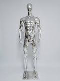 Male Silver Chrome Full-Body Mannequin