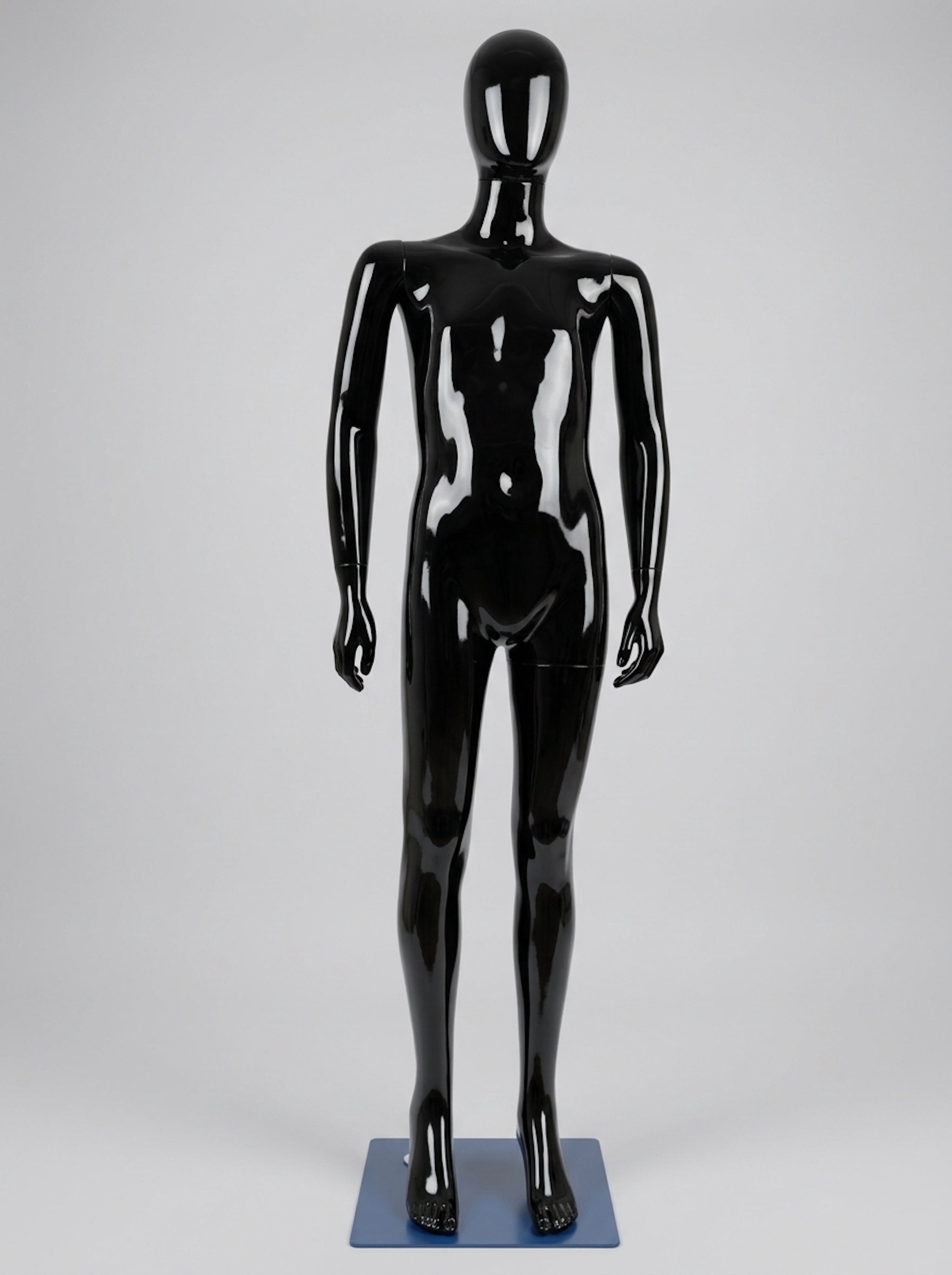 Male High-Gloss Obsidian Standing Mannequin