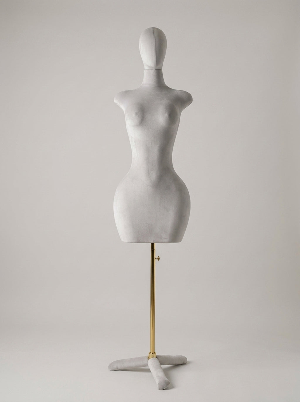 Luxury Female Velvet Torso Mannequin with Abstract Head