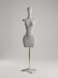 Luxury Female Velvet Torso Mannequin with Abstract Head