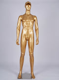 Male Metallic Gold Standing Mannequin with Cap