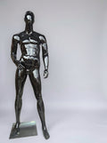 Connec High-Gloss Obsidian Male Mannequin (Abstract Oval Head - Style C)