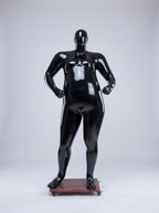 Connec High-Gloss Obsidian Plus-Size Male Mannequin (Full Body — Standing)