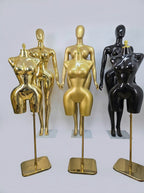 Luxury Female Torso Mannequin with Adjustable Gold Stand – Hourglass Edition