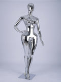 Connec Haute-Couture Silver Chrome Female Mannequin (Abstract Oval Head)
