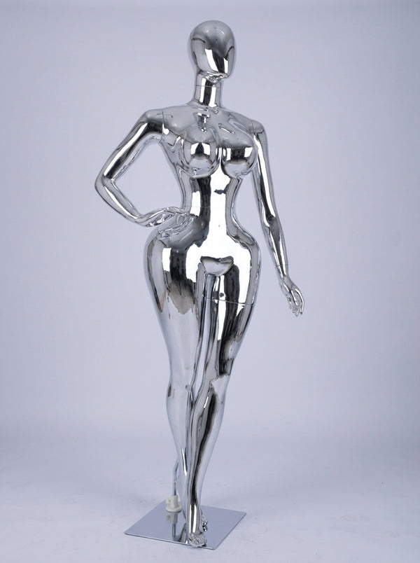 Connec Haute-Couture Silver Chrome Female Mannequin (Standing)