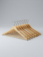 Premium Wooden Garment Hangers — Pack of 12 | Full Box of 120