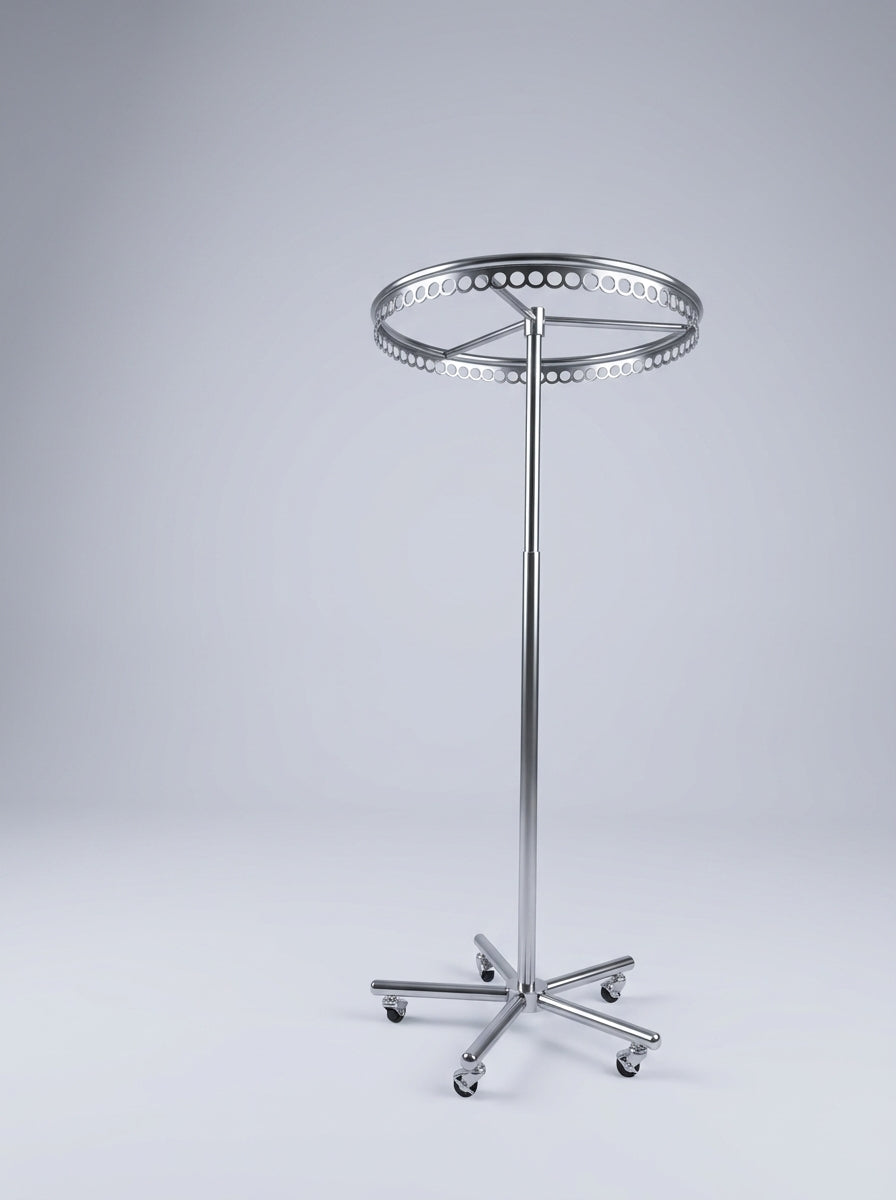 Round Clothing Rack – Single Tier Chrome