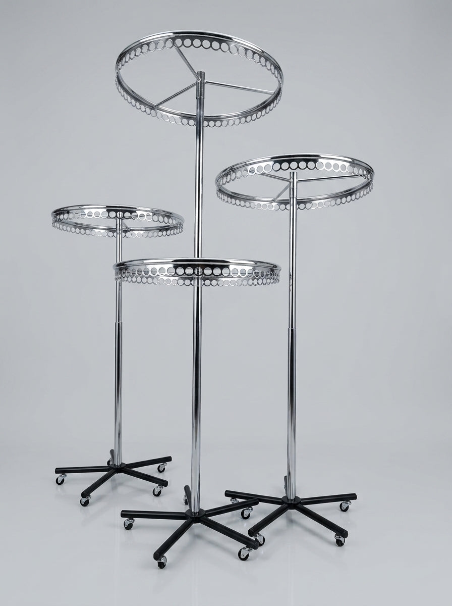 Round Clothing Rack – Single Tier Chrome