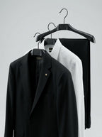 Heavy-Duty Black Coat Hangers - Set of 12