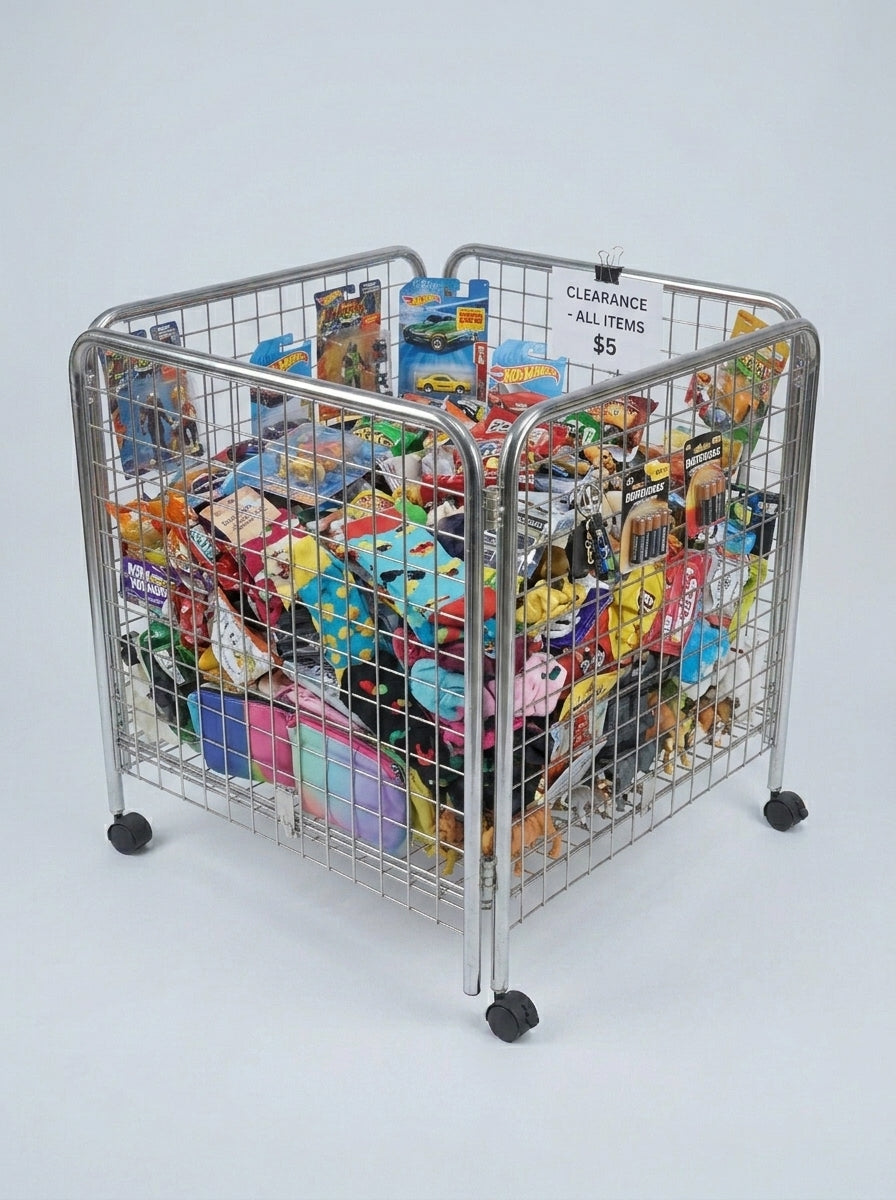 Folding Wire Merchandising Display Bin