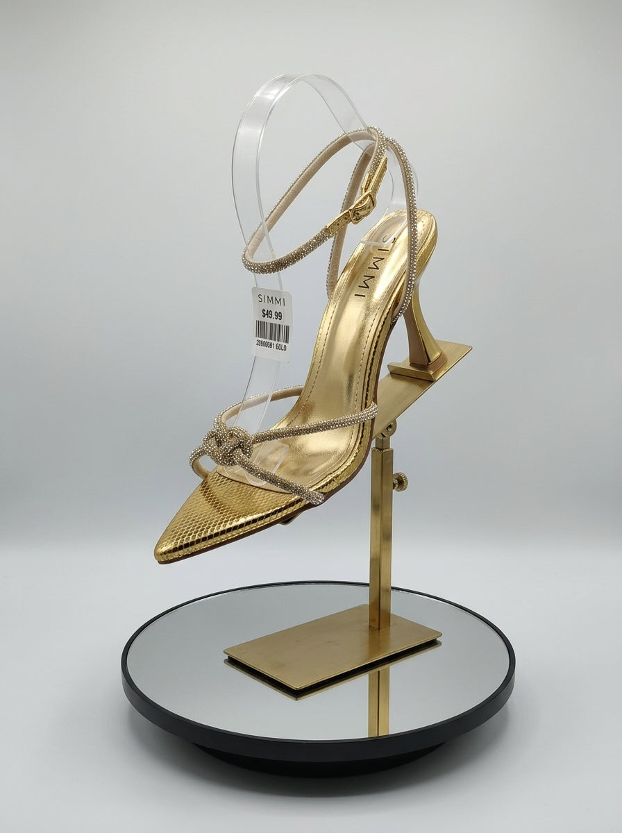 Gold Adjustable Shoe Display Stand