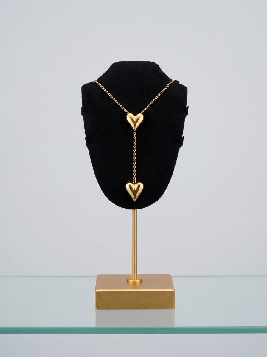 Black Velvet Jewelry Necklace Pendant Display Stand