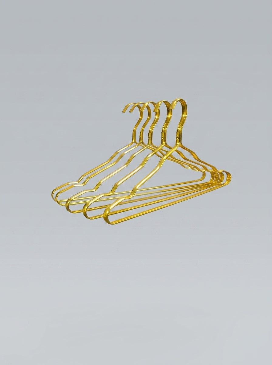 Premium Gold-Coated Wire Hangers (10pcs)