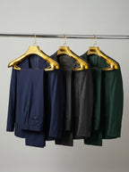 Luxury Gold Suit Hangers with Trouser Bar — Pack of 12