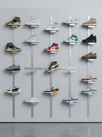 Wall-Mounted Shoe Display Rail System (12pcs)