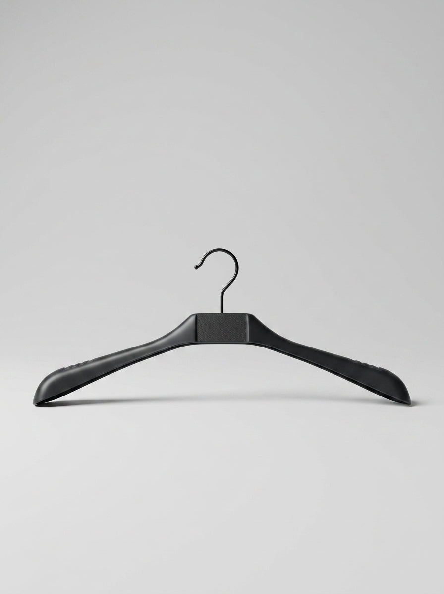 Black Plastic Hangers for Casual Wear (12pcs)