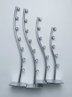 Aura Sculptural Metal-Bead Hanger – Thin Waterfall Wall Mount
