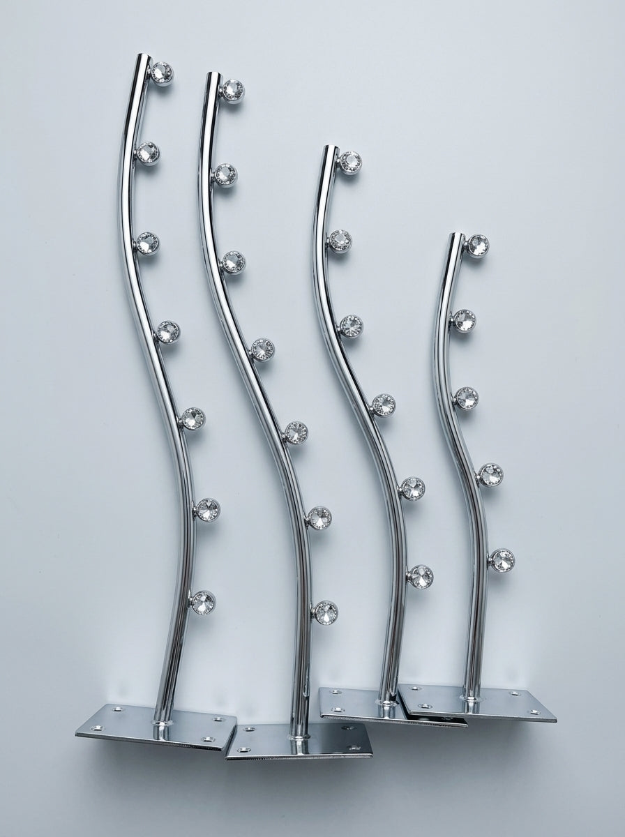 Aura Sculptural Metal-Bead Hanger – Thin Waterfall Wall Mount