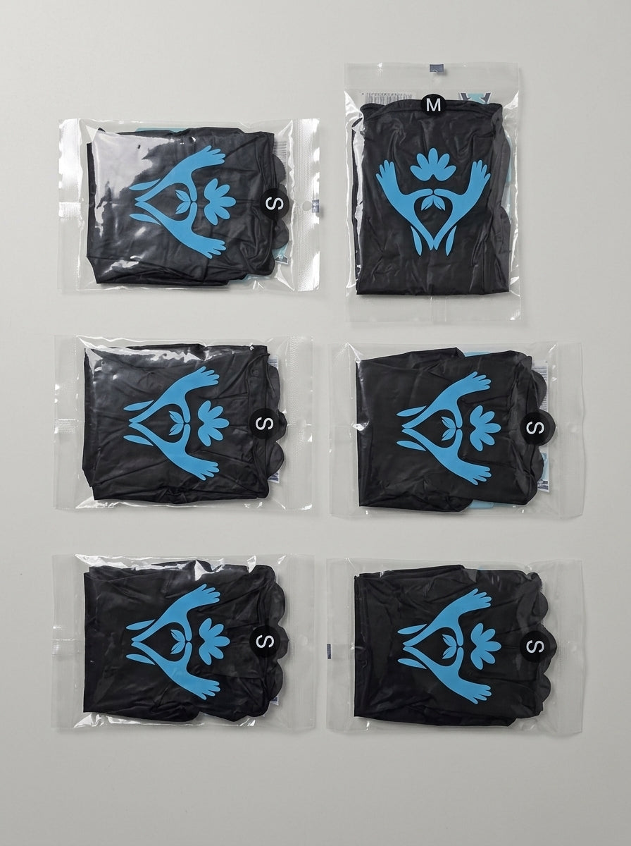 Black Rubber Gloves