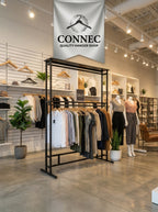 Premium Adjustable Double-Rail Garment & Display System