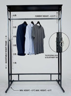 Premium Adjustable Double-Rail Garment & Display System