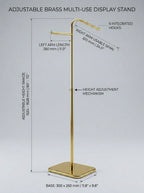 Adjustable Brass Multi-Use Display Stand